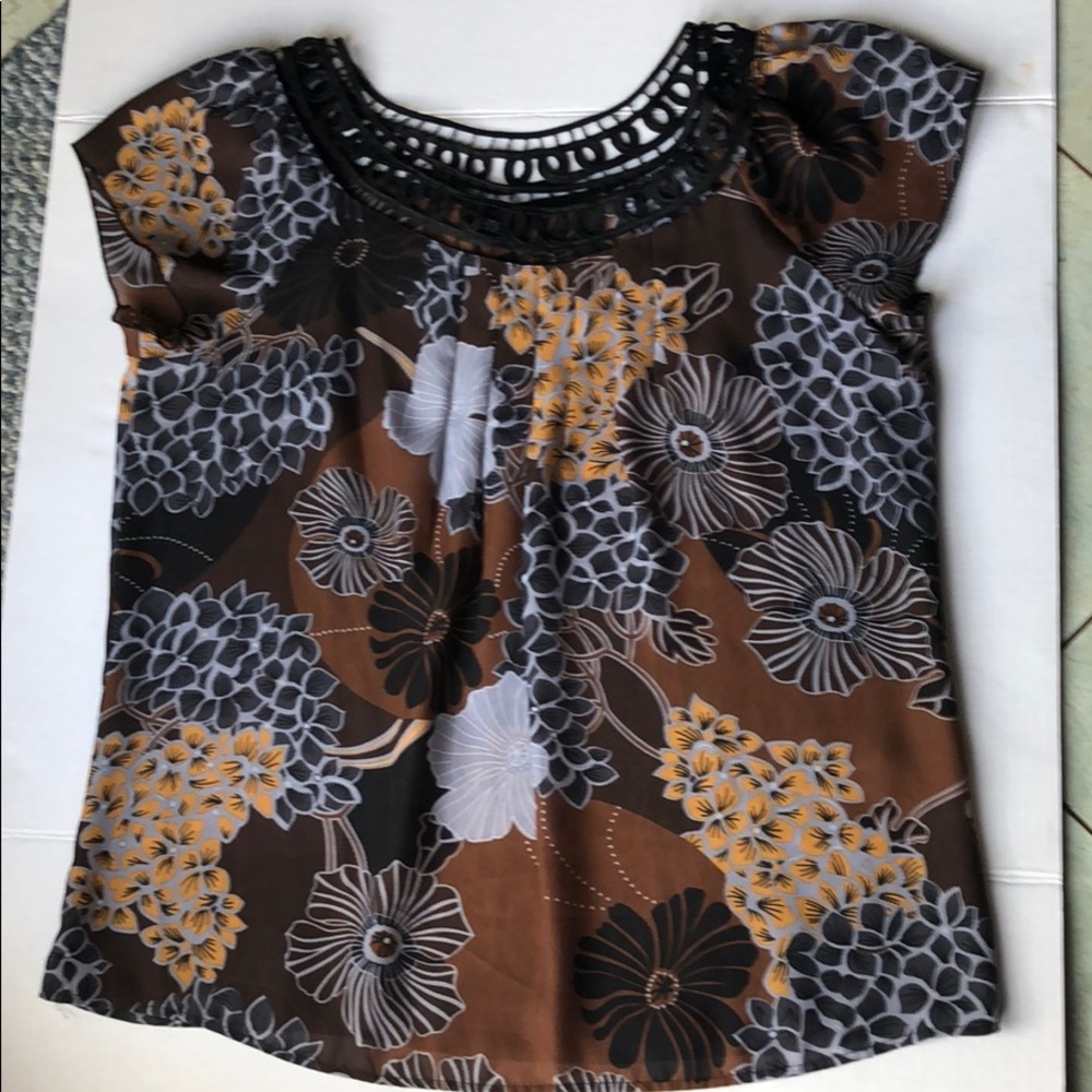 Piano Womens Cap Sleeve Top size XL